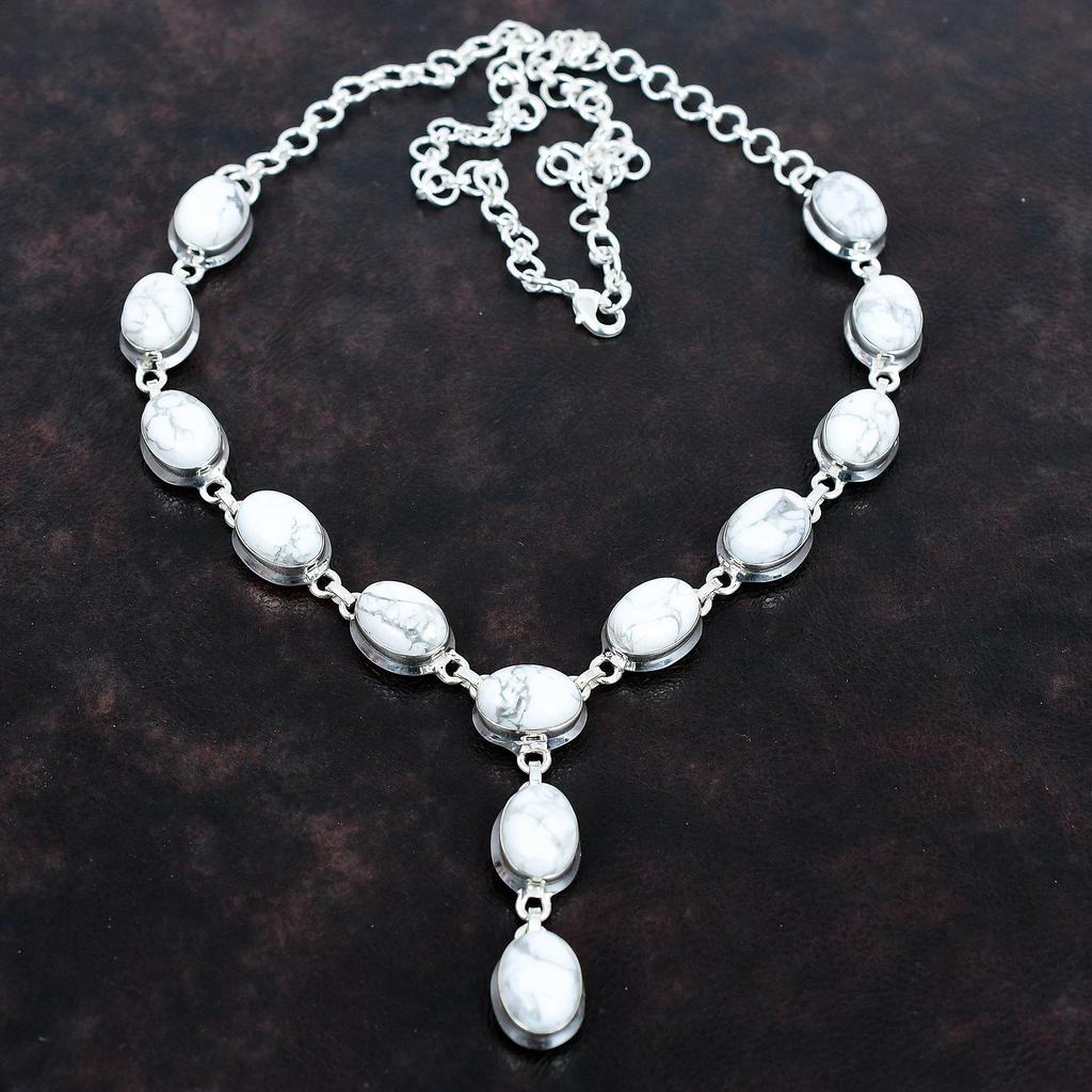 Ожерелье из драгоценных камней Хаулит, уникальное ювелирное украшение, ожерелье из стерлингового серебра 925 пробы, регулируемая цепочка, ожерелье ручной работы, ожерелье из драгоценных камней, подарок на помолвку