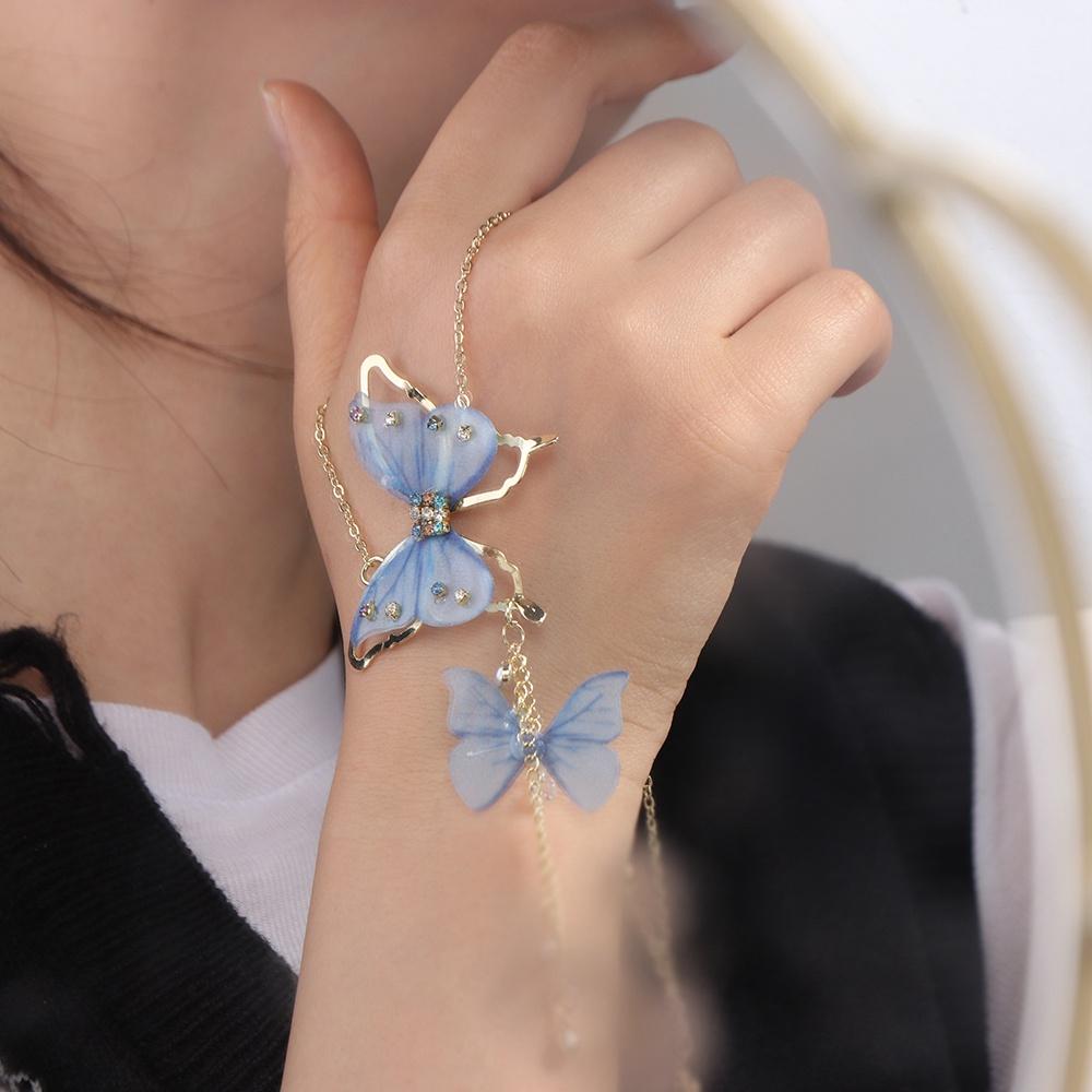 Tulle Butterfly Necklace Zinc Zinc Alloy Vintage Party Jewelry Vintage Charm Tassel Necklace Gift