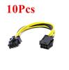 10pcs 22cm 6pin To 8pin PCIE Cable PCI-E Power Adapter Video Card Connector Wire