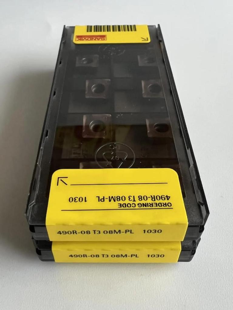 Original Sandvik / 490R-08T308M-PL 1030 / CNC Lathe Carbide Blade 10 PCS
