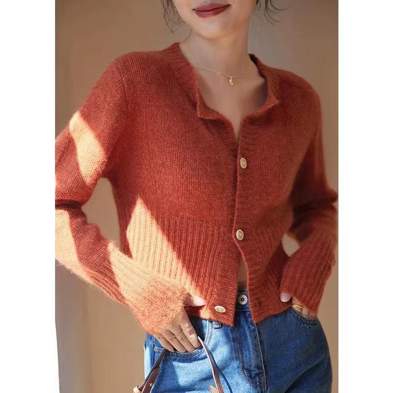 Корейский однотонный женский вязаный кардиган Осень и Зима Темперамент Приталенный и стройнящий свитер