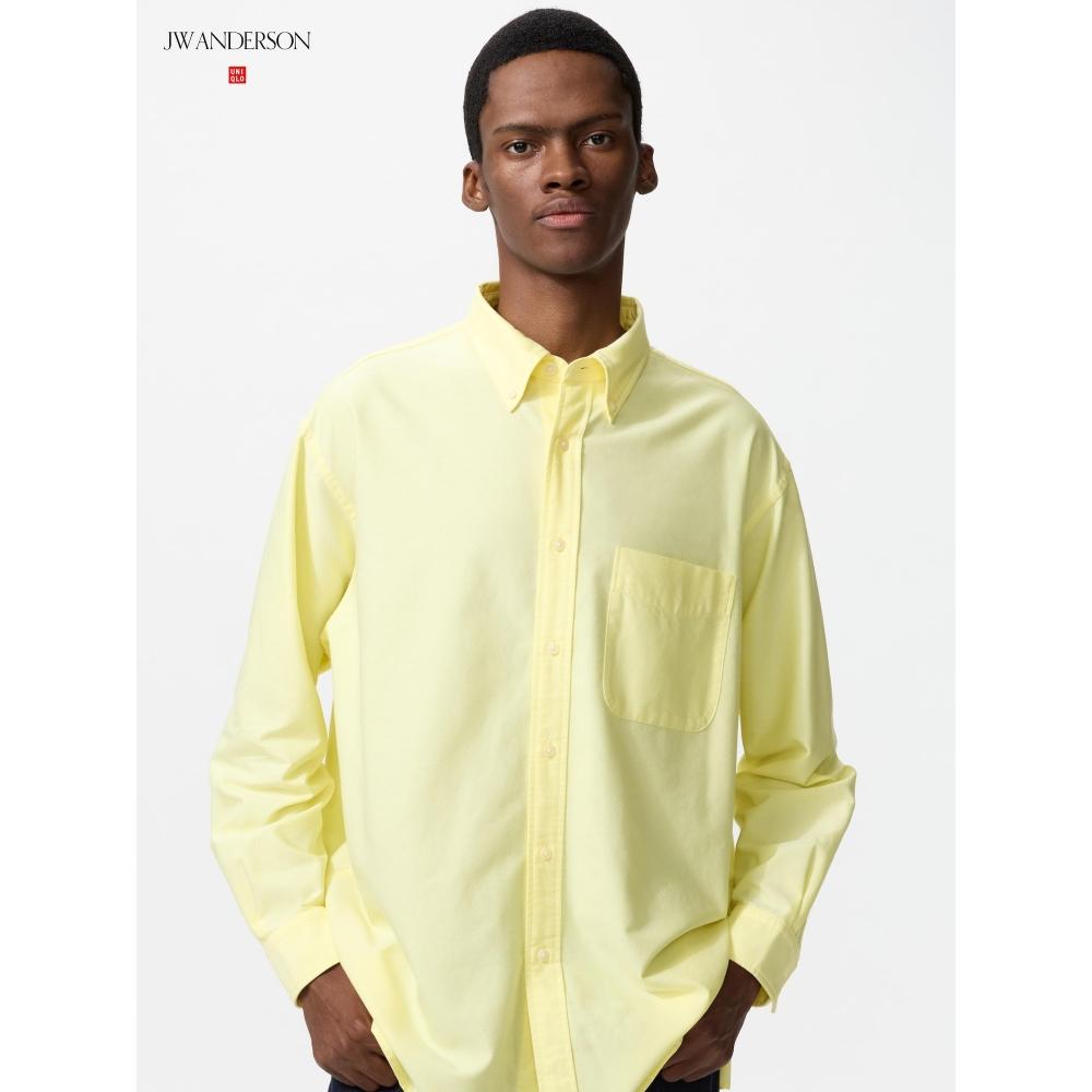 Uniqlo Рубашка Oxford Oversize с длинным рукавом 