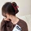 Красные заколки-краб для волос для женщин и девочек, большие геометрические акриловые заколки-крабы, элегантные заколки-клипсы, женские модные аксессуары для волос