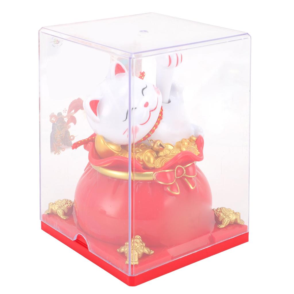 Счастливый кот, машущий рукой, ABS, солнечный свет, индукция, богатство, приветствующее удачу, кошка, украшение для