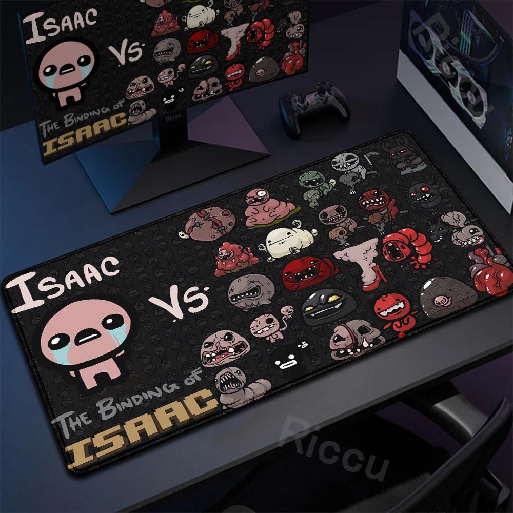 Anime The Binding Of Isaac Mousepad Game Keyboard Lock Edges Mice Pad Computer Accessories Non-slip Deskmats Pc Cabinet Mausepad