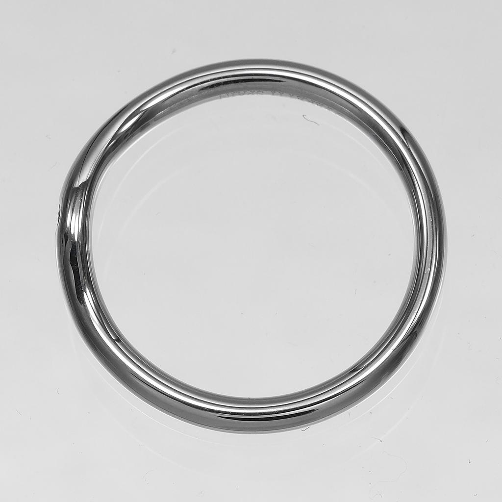 TIFFANY&Co. Curved band Ring Pt950Platinum/diamond #4.9(US Size) 3.7g Women Used