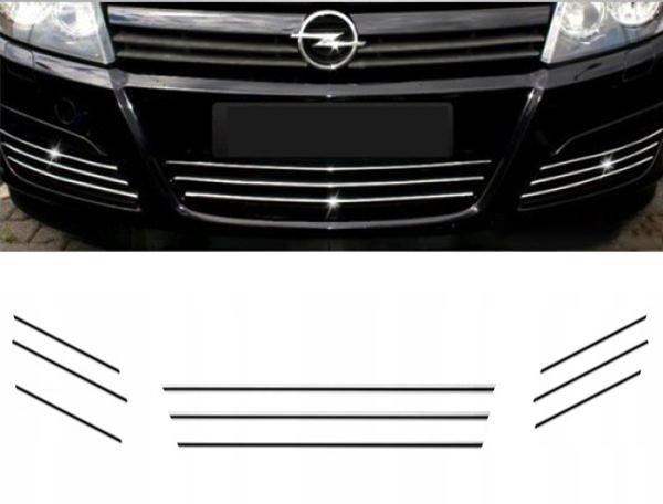 OPEL ASTRA H MK V Chrome Grill Trims - Radiator Bar Accents Decoration Dummy Tuning