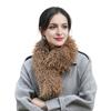 Plush Scarf with Magnetic Design Solid Color Women Thickened Warm Scarf Coat Accessory Daily Commuting Wear