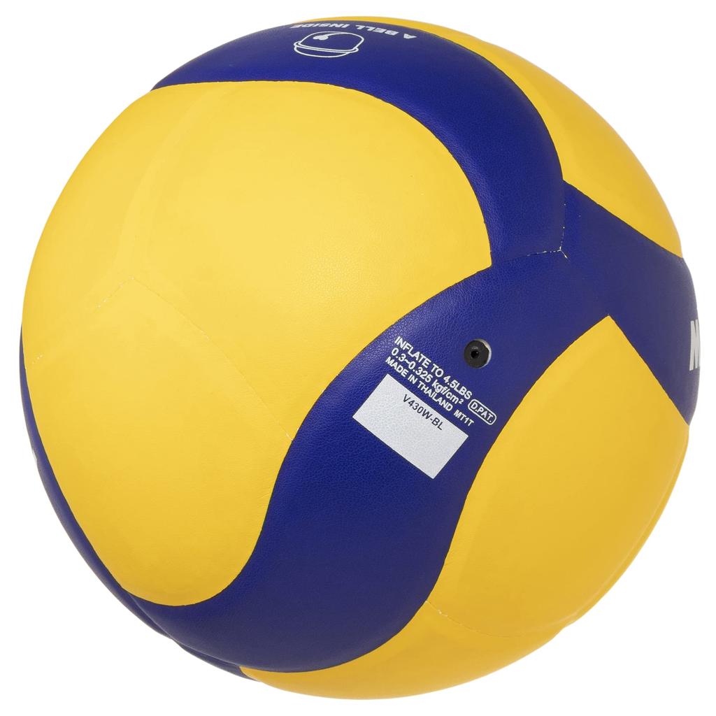 MIKASA Volleyball with Size for Junior High School Students and Recommended Internal Pressure Bells, 4, Women, Yellow/Blue, V430W-BL, 0.3 (kgf/cm2)