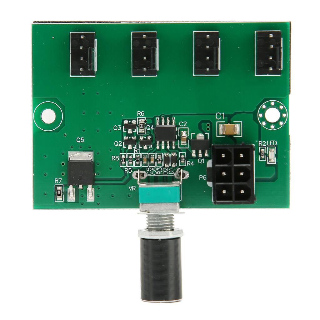 Chassis Fan Speed Controller Fan Speed Controller Hub DC 12V PWM 4 Channel Fan Adapter for 4pin 3pin 2pin PC Fan