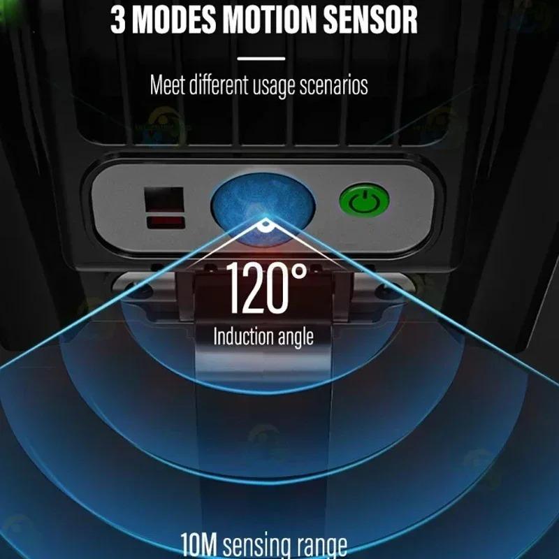 5000LM Яркие солнечные фонари Наружные водонепроницаемые солнечные фонари Датчик движения Солнечное светодиодное наружное освещение Уличный садовый светильник