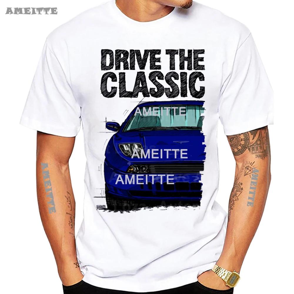 Newest Summer Men Short Sleeve Classic Fiats Coupe Color Bumper Grille Version T-Shirt Boy White Tees Legend Car Design Mans Tops