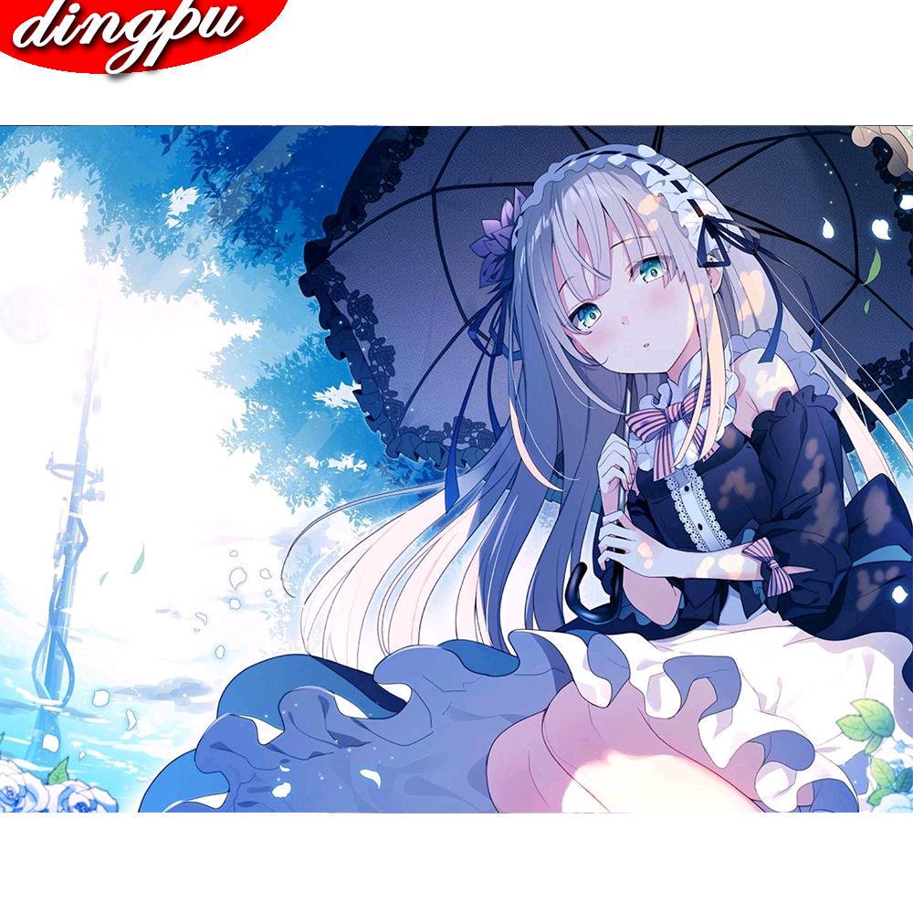 5D DIY круглая Алмазная картина Аниме Алмазная вышивка Полный домашний декоративный подарок