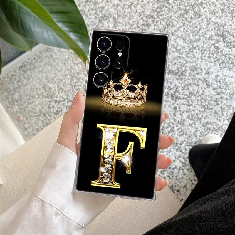 Прозрачный чехол S25FE для Samsung Galaxy S26 S25 S24 S23 Ultra S21 FE S22 Plus S26 Ultra Чехол для телефона Буква G F V H D P C B