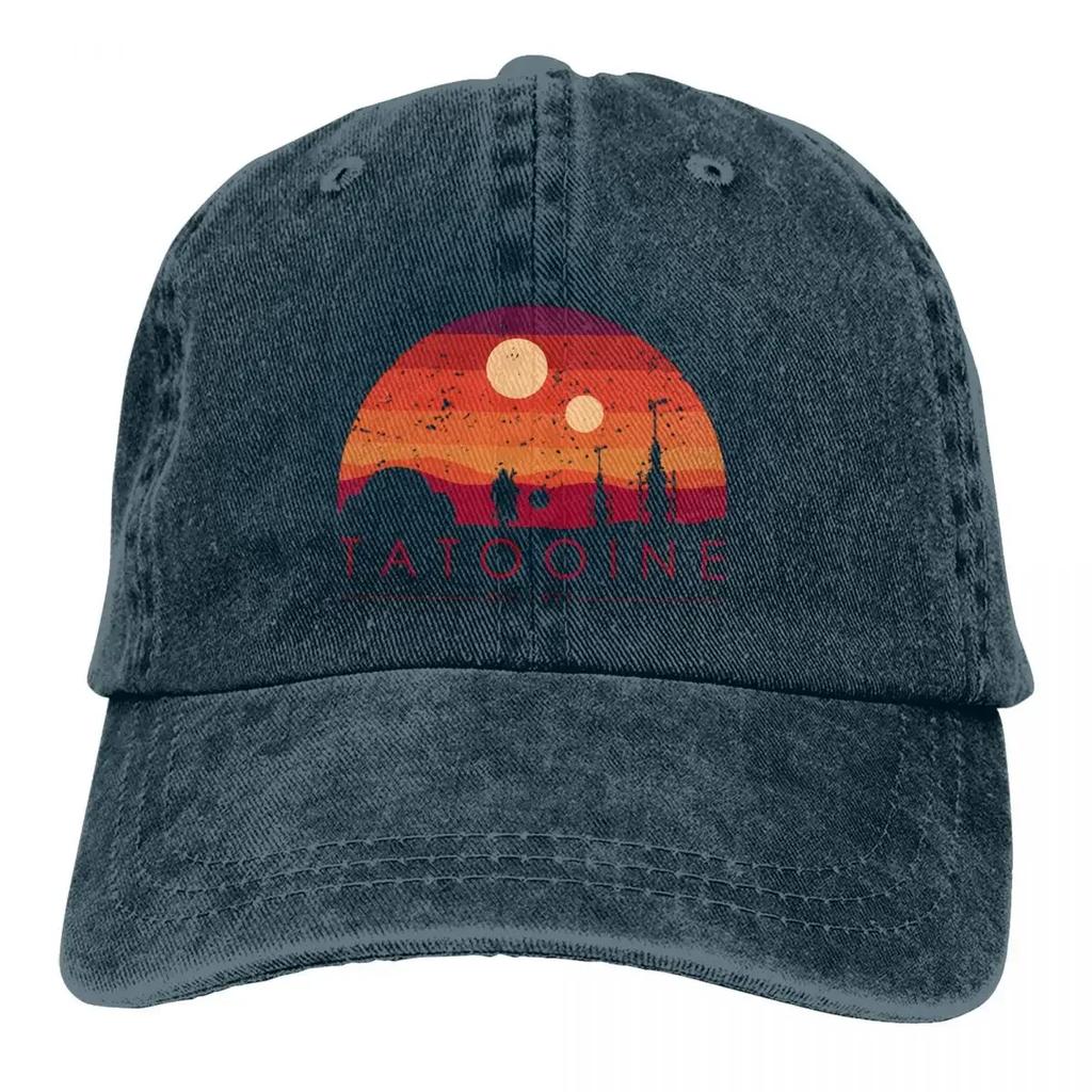 Washed Men's Baseball Cap RETRO EST Trucker Snapback Cowboy Caps Dad Hat Tatooine Golf Hats
