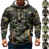 Мужская толстовка с капюшоном с принтом, кардиган на молнии с карманом на рукаве, мужская спортивная повседневная толстовка большого размера
