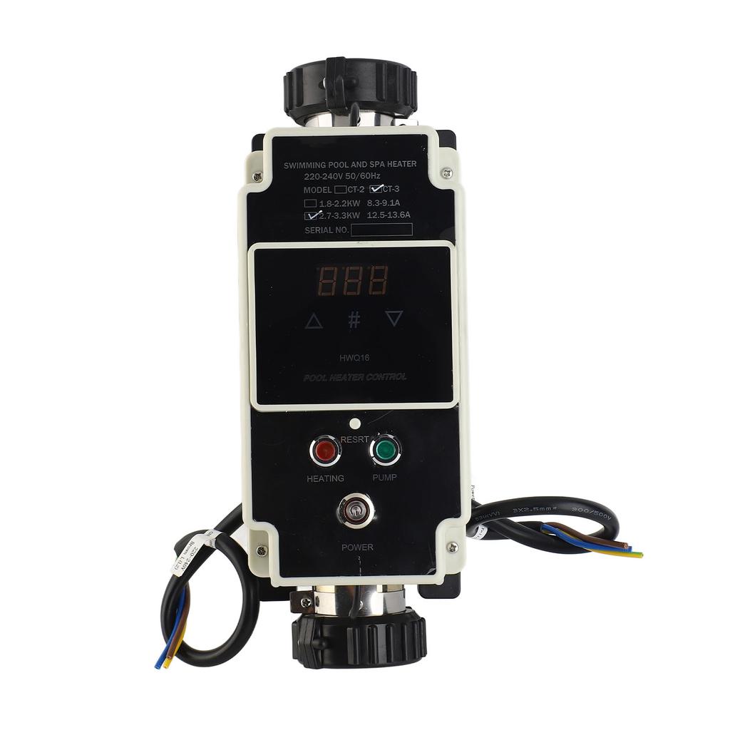 2.7 To 3.3KW Pool Heater Electric Swimming Pool Water Heater Hot Tub Thermostat with Digital
