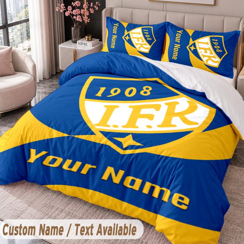 ifk göteborg Printed Bedding Set Custom Name Text 1 Duvet Cover 2 Pillowcases For Bedroom