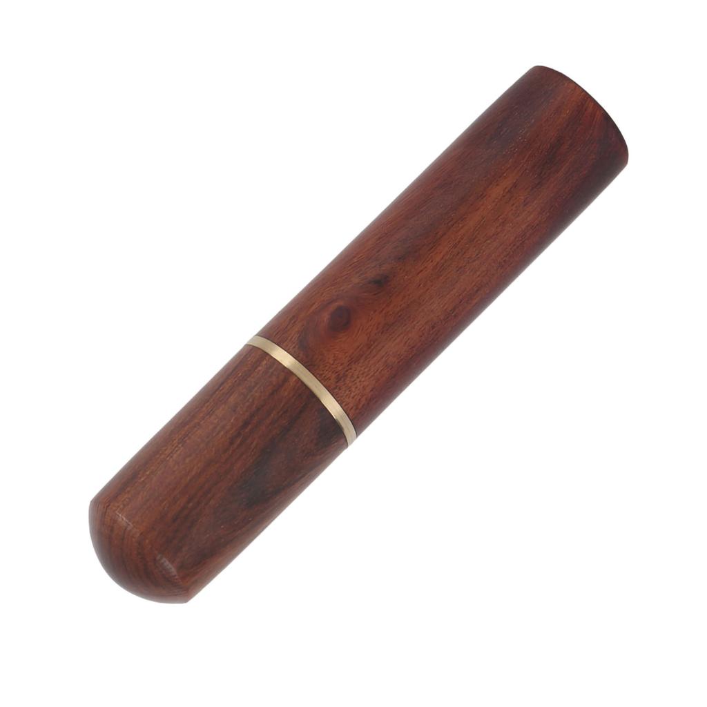 Natural Wood Toothpick Holder Capsule Case Portable Craft (Blackwood)