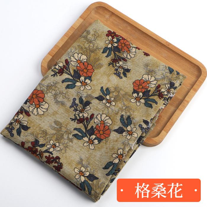 0,5 м / 1 м / 2 м Винтажная этническая хлопково-льняная ткань с принтом для скатертей, пледов на диван, платьев, ручной работы, DIY, ткани для одежды