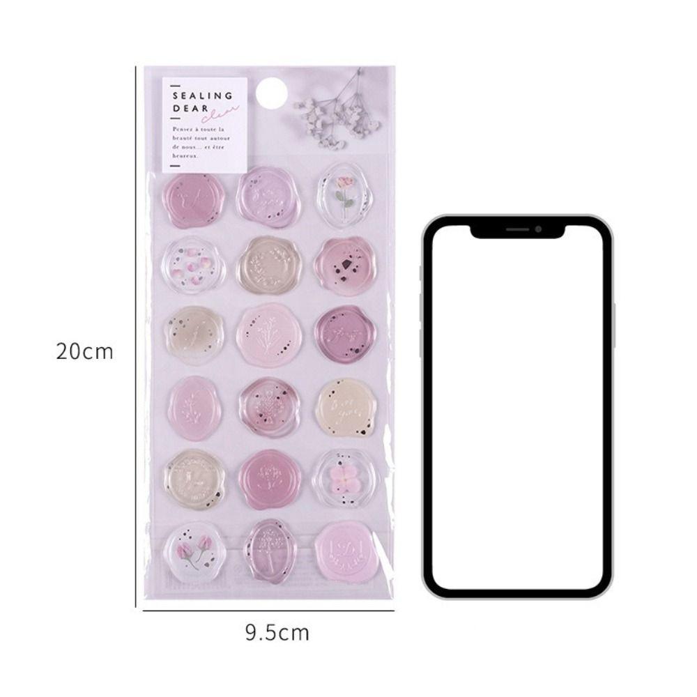 Transparent Retro Wax Stamp Sticker Decorative Envelope Seal Sticker DIY Scrapbooking