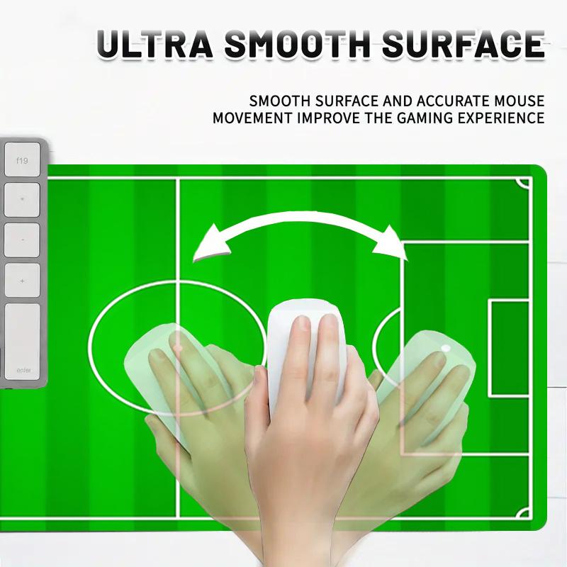1Pc Soccer Field Layout Gaming Mouse Pad Keyboard Desk Mat Non-slip Rubber Lock Edge Waterproof Computer Mousepad for Office Home Decor Y1583
