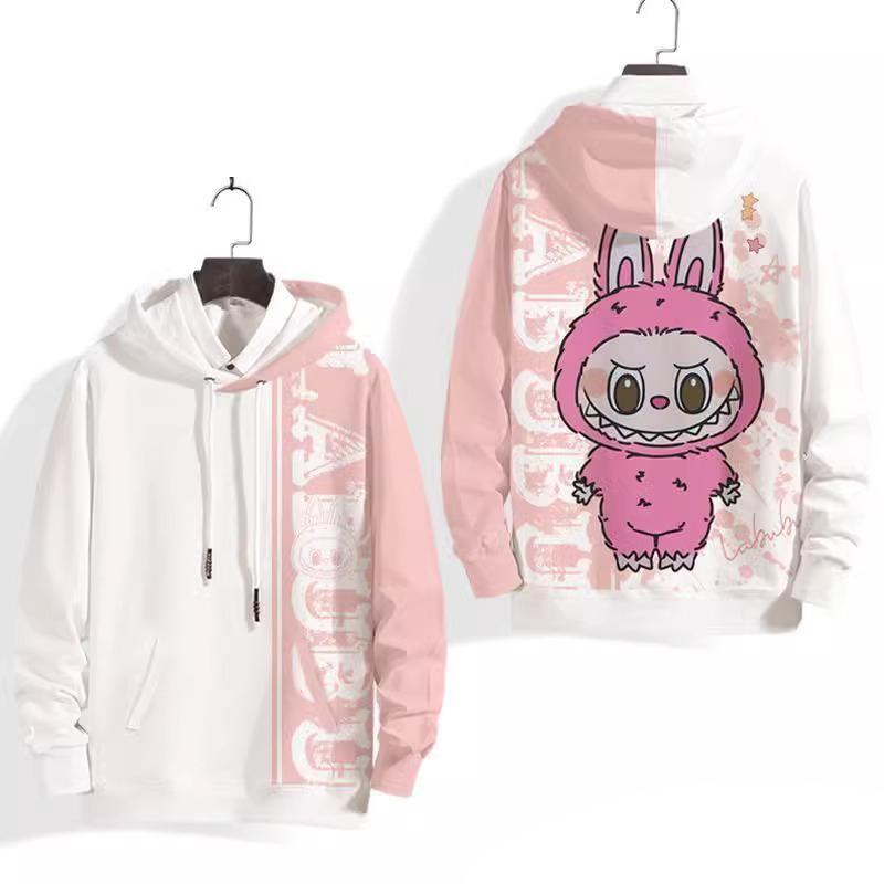 2025 Новая толстовка Labubu мультяшная милая детская аниме спортивная одежда топ с длинным рукавом для девочек ролевая игра 3D толстовка