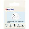 Verbatim Adapter Podróżny Eu/Uk/Uswteu-02 Biały/White 49549