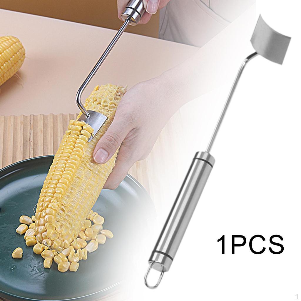 Corn Peel Stripped Tool with Hanging Hole Labor Saving Fast Stainless Steel Kernel Remover