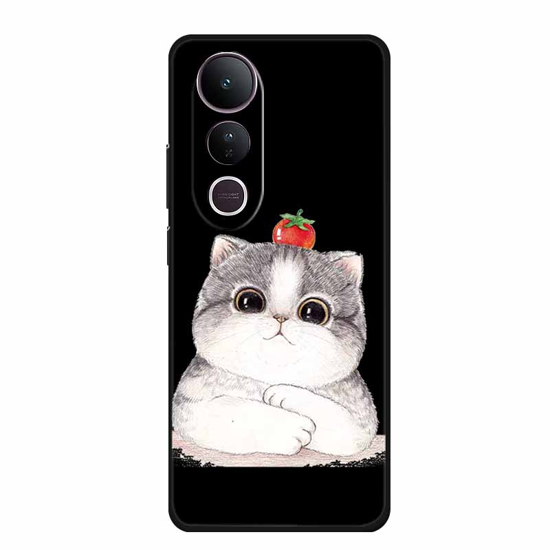 Чехол для телефона Vivo V50 Lite V 50 lite Чехол Милый Мультяшный Черный Силиконовый Мягкий Задний Чехол Для Vivo V50 Lite 5G 4G Чехол V50lite