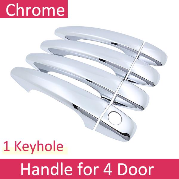 Car Chrome Door Handle Cover for Citroen C-Elysee 2012~ 2013 2014 2015 2016 2017 Trim Catch Car Cap Set Styling Accessories
