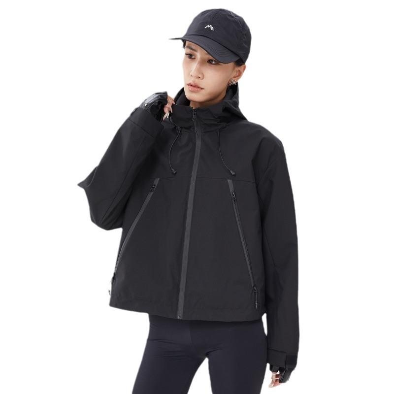 Куртка с тефлоновой защитой, женская короткая куртка для активного отдыха, водонепроницаемая, дышащая, для велоспорта, пешего туризма, альпинизма, свободная куртка