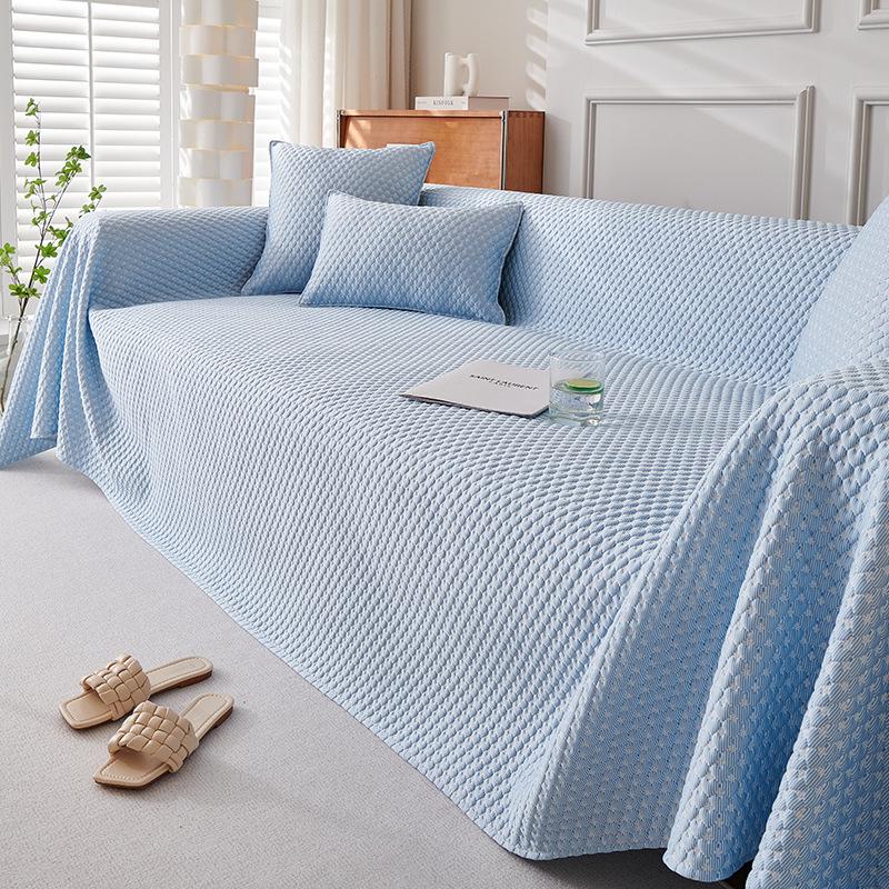 Ледяной шелковый коврик, чехол для дивана, летнее прохладное полотенце для дивана, простое серое пятностойкое полотенце для чехла для дивана, одеяло для дивана 
