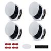 Bluetooth Ceiling Speakers, 165.1 mm, In Ceiling & In-Wall Speaker System with Amplifier, 2-Way, for Damp Humid Placement, Home Theater, Covered