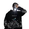 Hot Sale, Autumn and Winter Korean Edition Street Harajuku Flame, Hoodie Loose Fleece Sweater