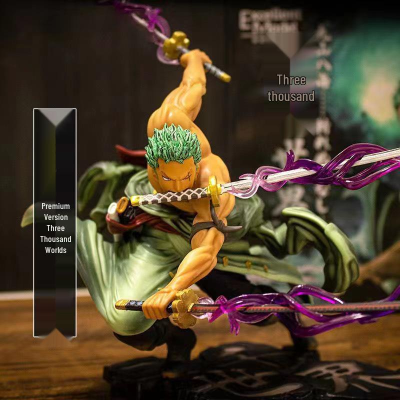 Roronoa Zoro Three-Sword Style Action Figure - Anime Model Ornament Gift