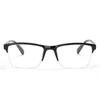 High Quantity Far Sight Glasses Black Half Frame with Strength Presbyopic Eyewear Reading Glasses Ultra Light Women Men Fashion +75 To +400