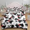 Cartoon Bedding Set Cute Cats Printed 3D Duvet Cover Set Twin Full Queen King Double Size Pillowcase Bedclothes 2/3pcs for Kids