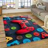 Retro GamePad Games Console Game Boy Cartoon Carpet Rug for Bedroom Living Room Home Sofa Decoration,kids Large Decor Floor Mat