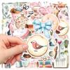 50Pcs Cartoon Sticker Sewing Theme Sticker Strong Adhesion Decals for Laptop Phone Fridge Guitar Scrapbooking Decor
