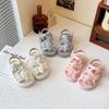 Girls Open-toed Sandals 2025 Summer New Children's Princess Shoes Little Girl Soft-soled Baby Beach Shoes Medium and Large Children