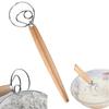 LMETJMA Danish Dough Whisk Stainless Steel Dough Whisk Mixer Dutch Style Bread Dough Hand Mixer For Bread Batter Pastry JT149