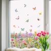 Colored Butterfly And Flower Static Wall Stickers Window Glass Stickers Colorful Electrostatic Stickers DIY Home Decoration