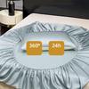 New Ice Silk Bed Sheet Set Summer Bedding Set Solid Color Bed Cover Fitted Sheet Full Package Bed Sheet Cooling Bed Sheet Silky Bed Sheet