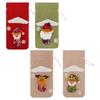 4 шт. Рождественские чехлы на винные бутылки Мешки для бутылок Санта Клауса Снеговик Декор