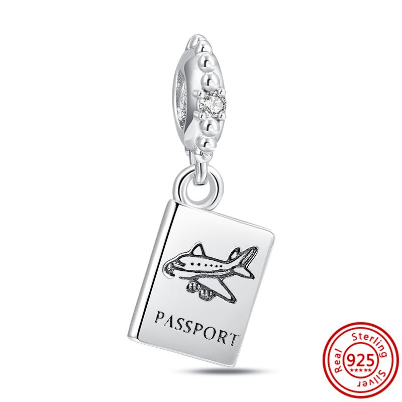 Твердые серебряные 925 пробы для автомобиля, самолета, ракеты, мотоцикла, велосипеда, поезда, парусника, подвески, бусины, подходят оригинальные подвески, браслет, ювелирные изделия