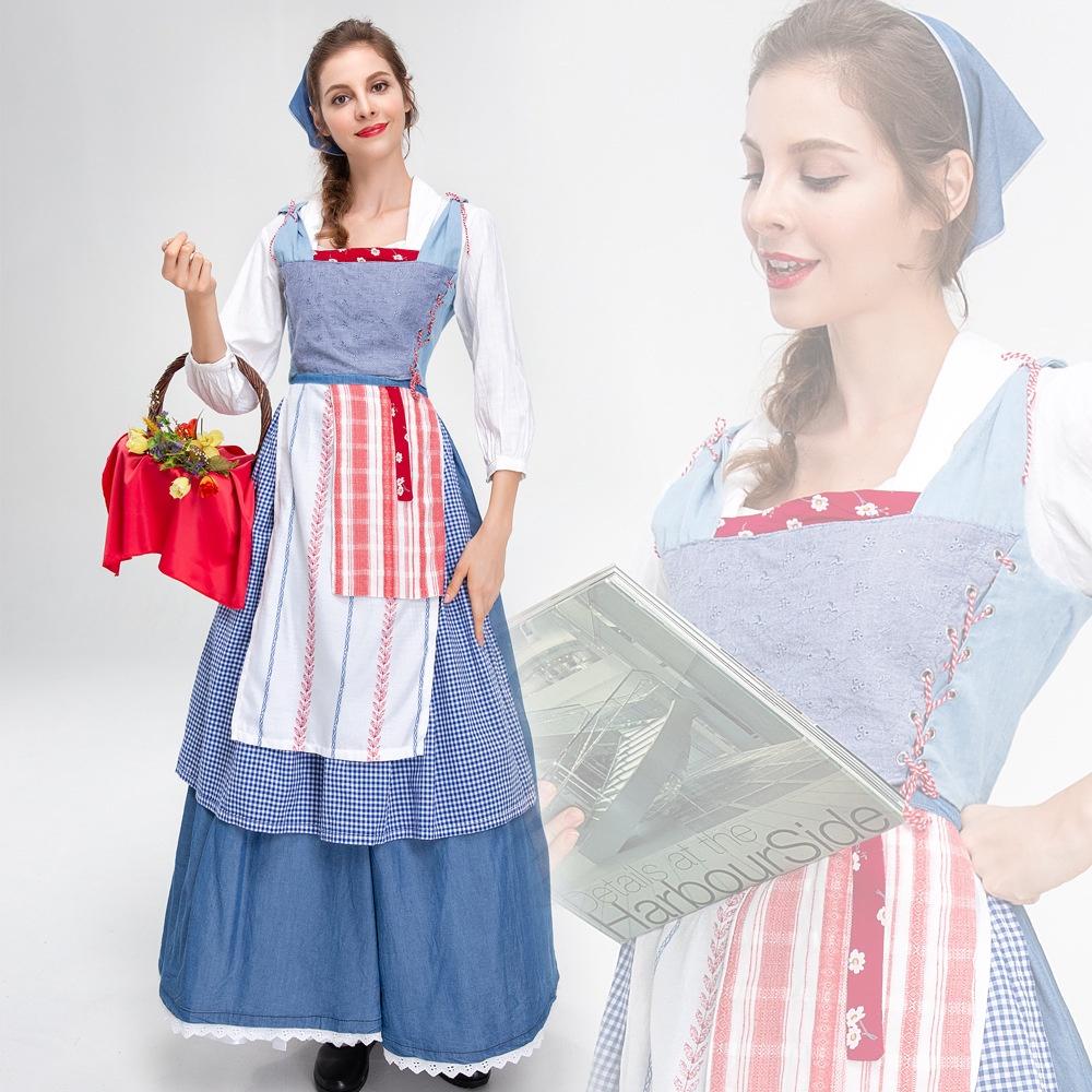 Adult Little Match Girl Cos Costume For Halloween Stage Performance Exquisite Polyester Fiber Material European And American Fantasy Theme Suitable