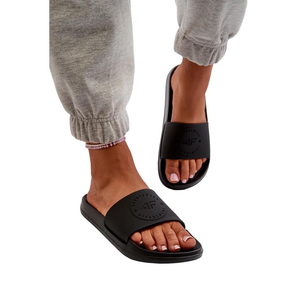 4F Womens/Ladies Plain Sliders