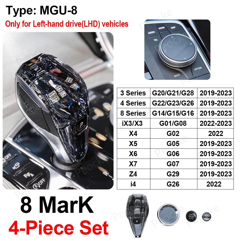 Crystal Gear Shift Knob For BMW G20 G28 G21 G22 G23 G26 Gearbox Lever Head G02 G29 G07 G06 G05 G15 G16 G08 Gear Change Handles