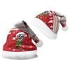 2024 Santa Hat: Double-Sided Plush with Velvet Print for Adults & Children